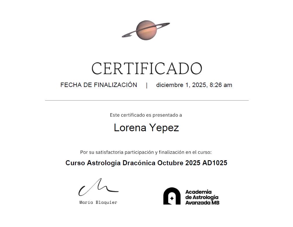 CERTIFICADO DRACONICA